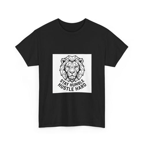 Stay Humble Hustle Hard Geometric Lion Tee