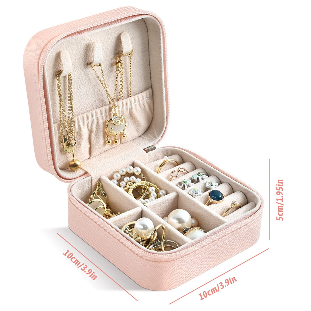 Travel Jewelry Organizer Box – Compact with Mirror