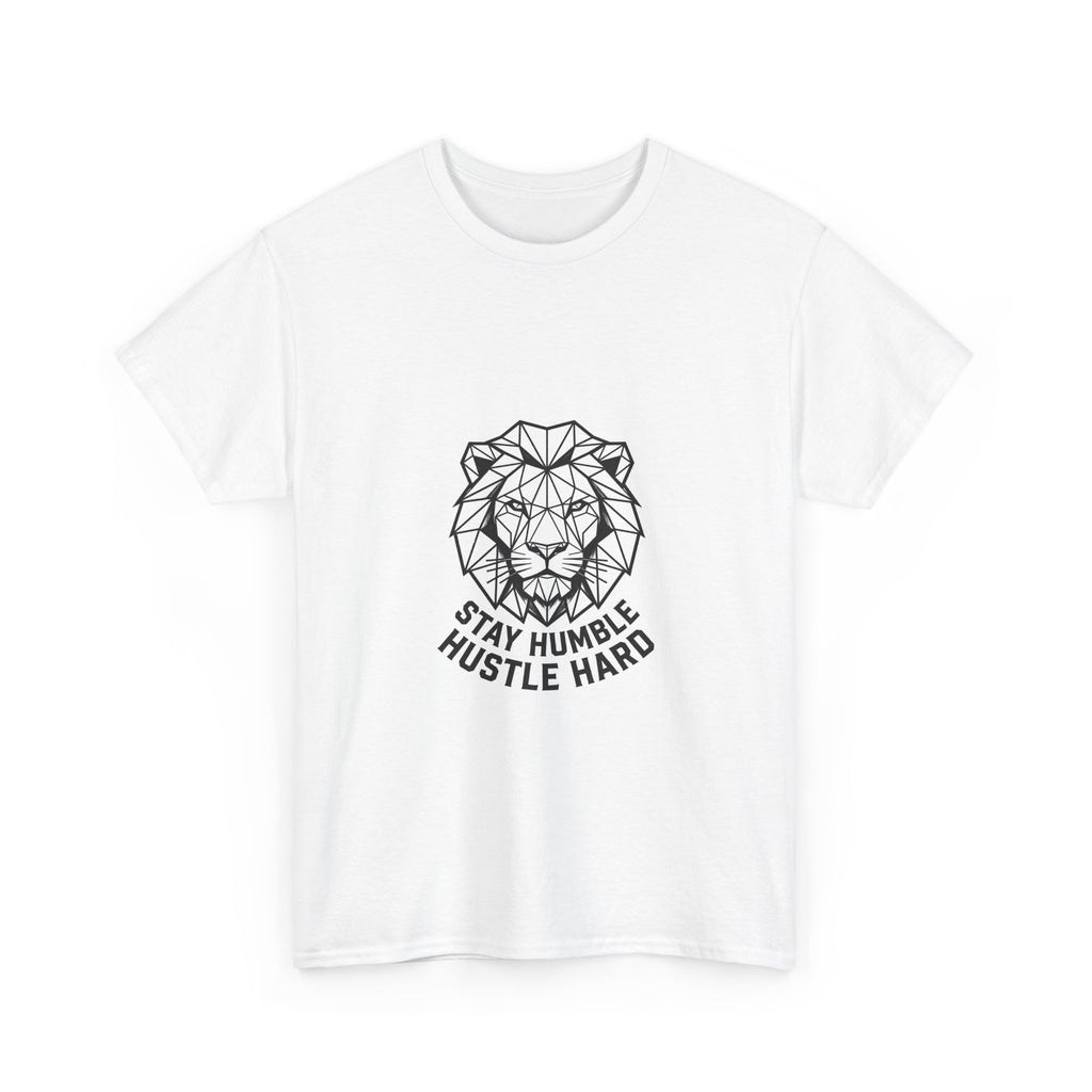Stay Humble Hustle Hard Geometric Lion Tee