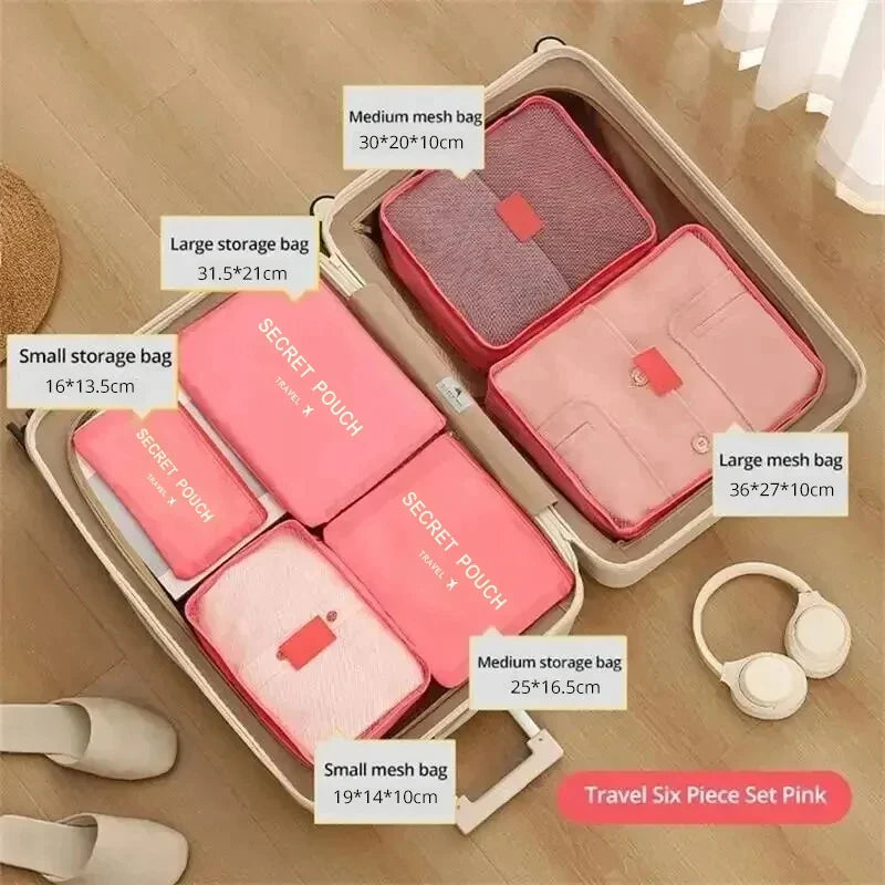 6-Piece Travel Packing Cube Set