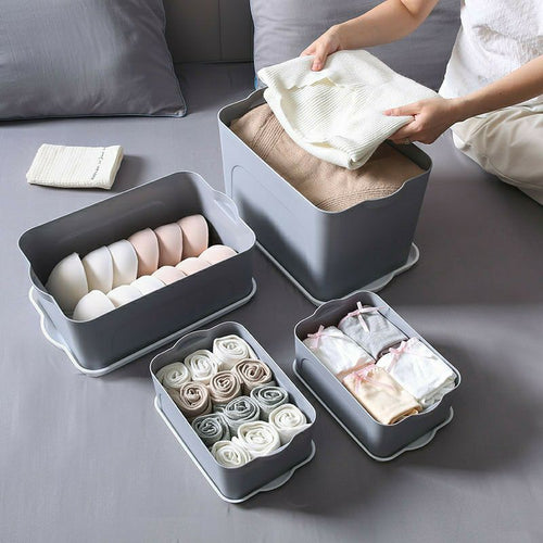 10-Piece Home Organizer Storage Box Set – Stackable Multi-Purpose Storage Bins