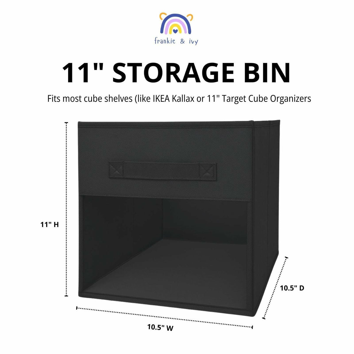 Frankie & Ivy 11-Inch Clear-Front Storage Bins — 6-Pack