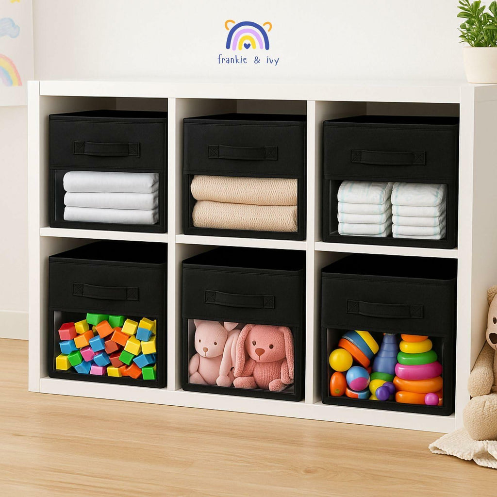 Frankie & Ivy 11-Inch Clear-Front Storage Bins — 6-Pack