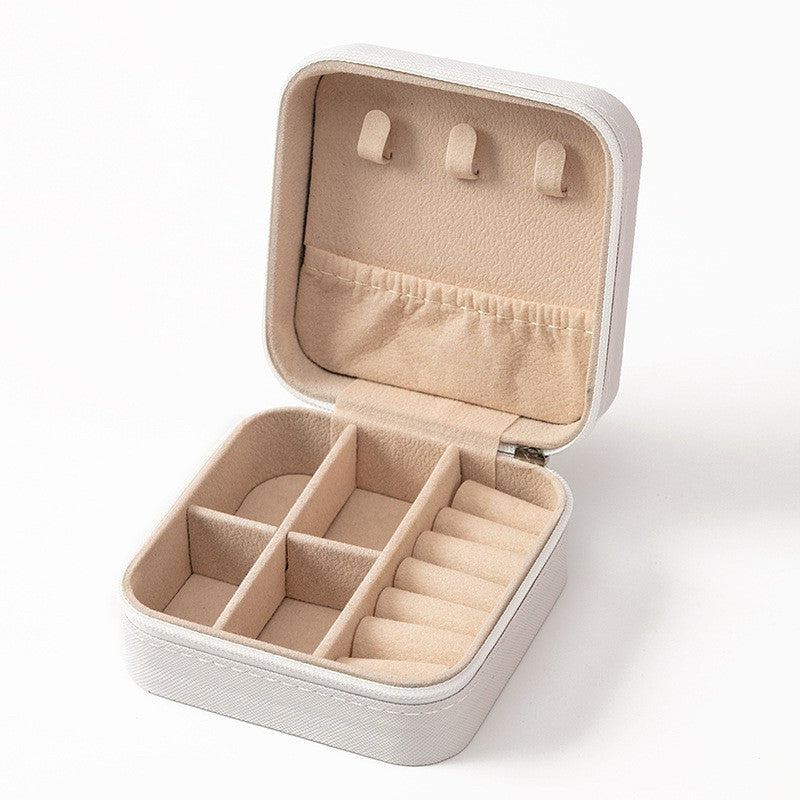 Travel Jewelry Organizer Box – Compact with Mirror